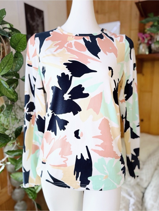 Hang Ten Tops - Hang Ten UPF 50+ Floral Long Sleeve Swim Rash Guard Top Size Small